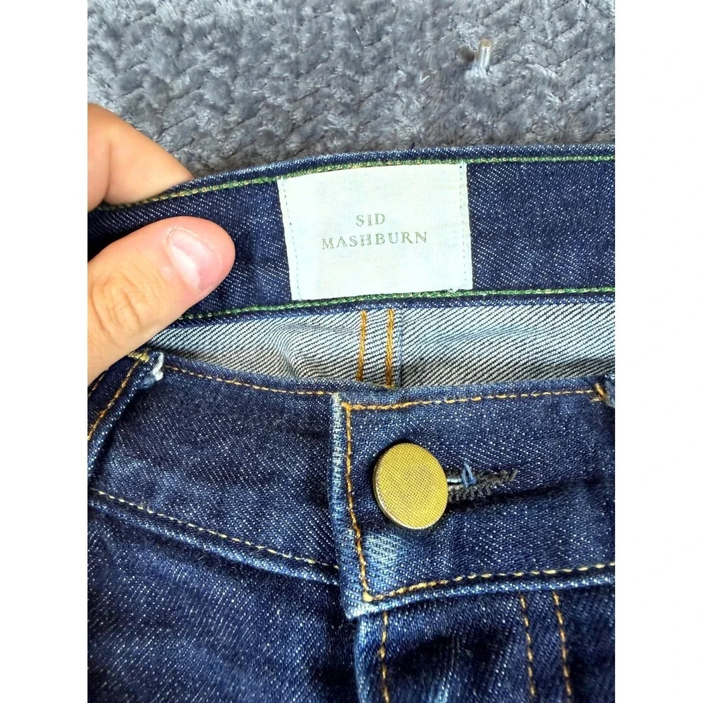 Sid Mashburn Jeans Mens 36x30 Blue Denim Cotton Dark Wash Mid Rise Straight Leg